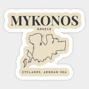 Mykonos Greece Sticker